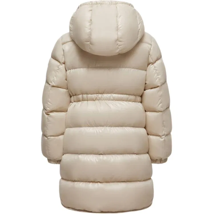 Детская куртка пуховик с капюшоном Light Beige Moncler — фото 3