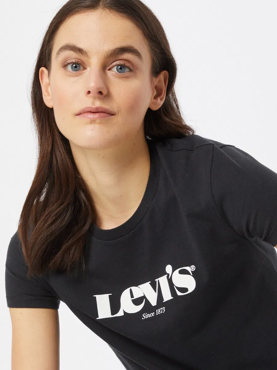 Футболка LEVI'S The Perfect черного цвета — фото 3