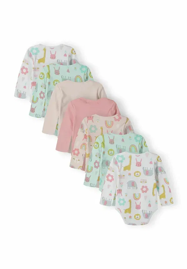 Боди хлопковое, джерси, Minoti, Coral Mint White, белый/мятный — фото 3
