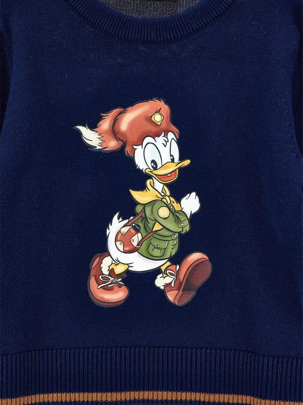 Свитер с принтом Donald Duck из коллаборации с Disney Monnalisa, синий — фото 3