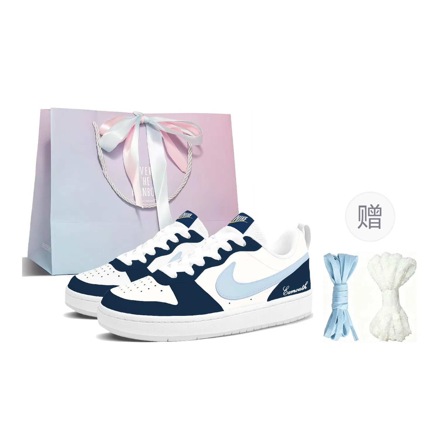 Детские кроссовки для скейтбординга Nike Court Borough2, Light Blue