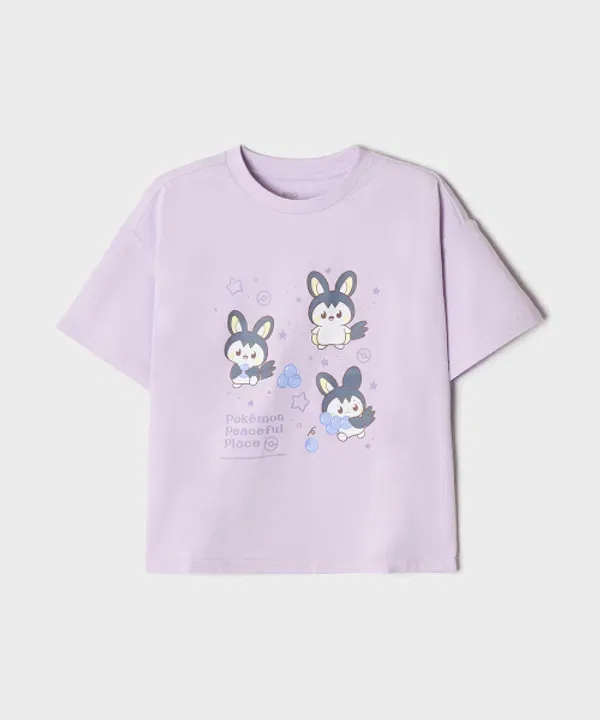 Футболка с карманом, Spao Kids, фиолетовый — фото 2
