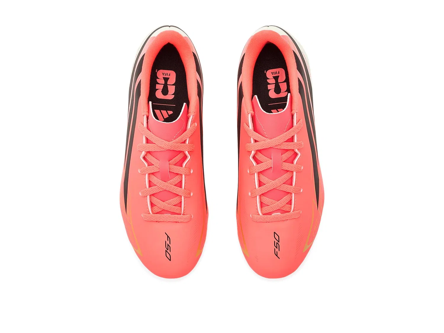 Бутсы F50 Hyperfast Club Firm Ground/Multi Ground Football (для маленьких и больших детей) Adidas Kids, Solar Turbo/Core Black/Gold Metallic — фото 3
