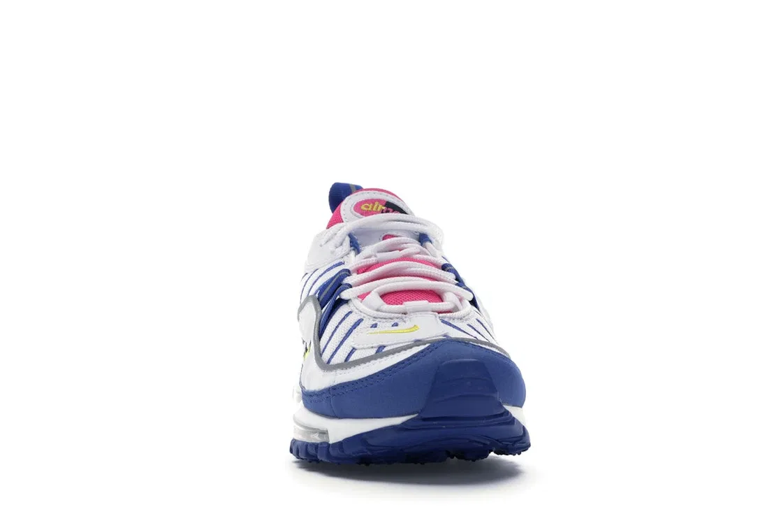 Детские кроссовки Lifestyle с сеткой Nike Air Max 98 Nike, White/Indigo Force-Laser Fuchsia-Amarillo — фото 2