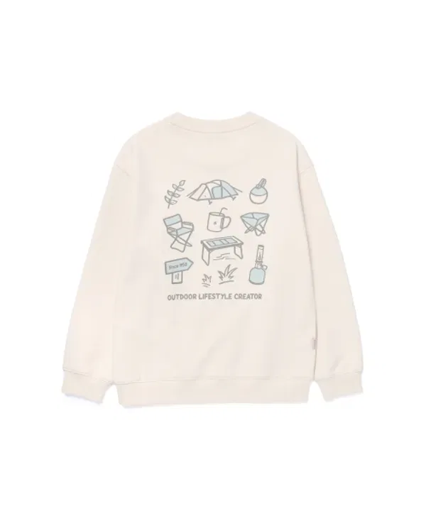Свитшот с графическим принтом Kids Graphic, Snowpeak Apparel Kids, кремовый — фото 3