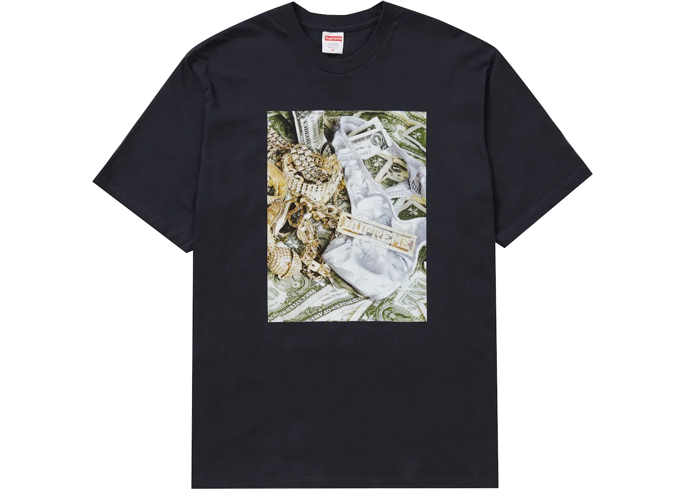 Мужская футболка с принтом Supreme Bling Tee Supreme, Navy