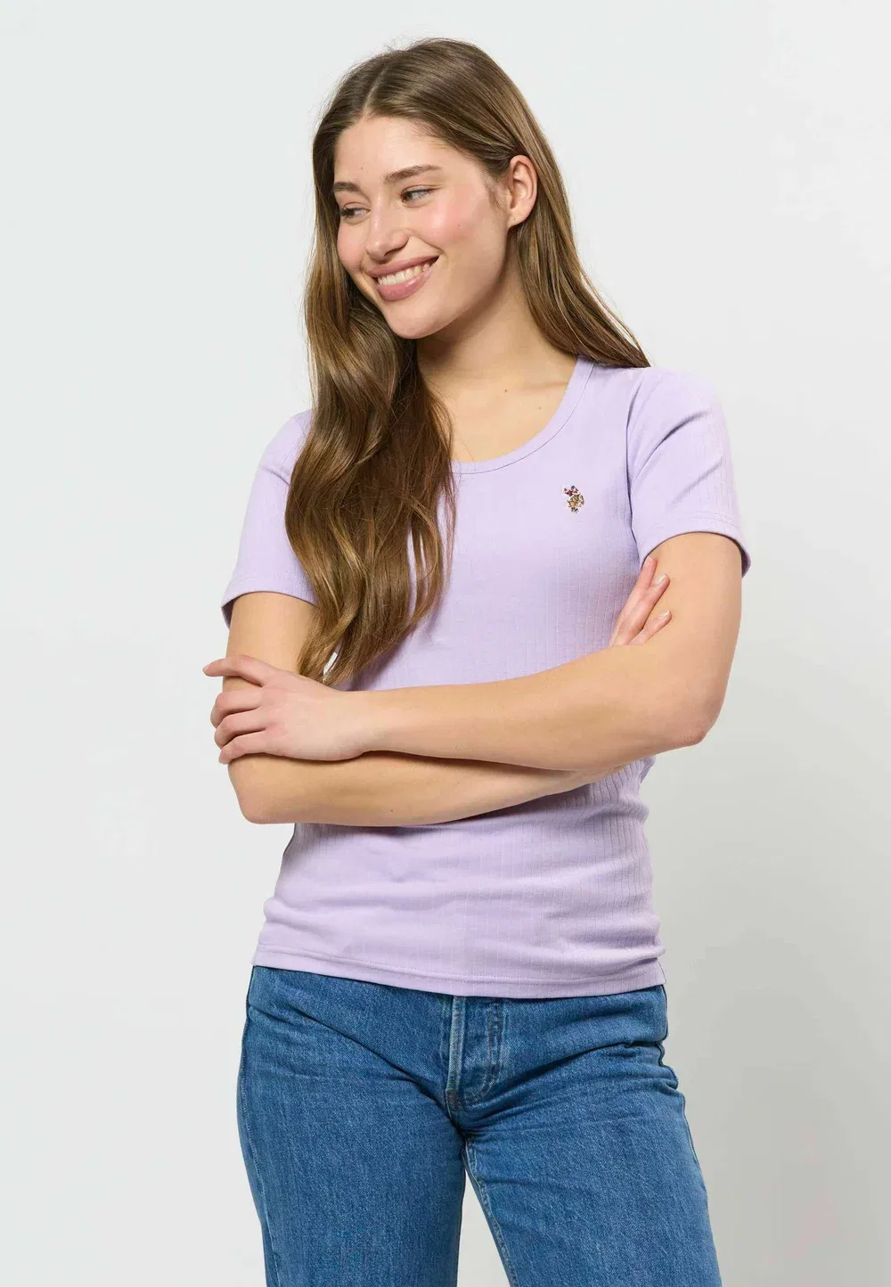 Футболка Uwcarola - базовая футболка U.S. Polo Assn., Pastel Lilac