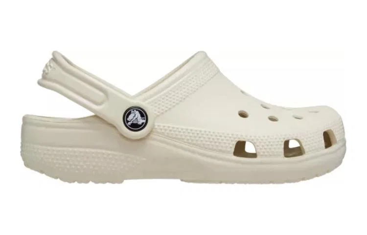 Детские сандалии дышащие с принтом Classic Clog Breathable Sandal Crocs, Beige (With Shoe Flower) — фото 4