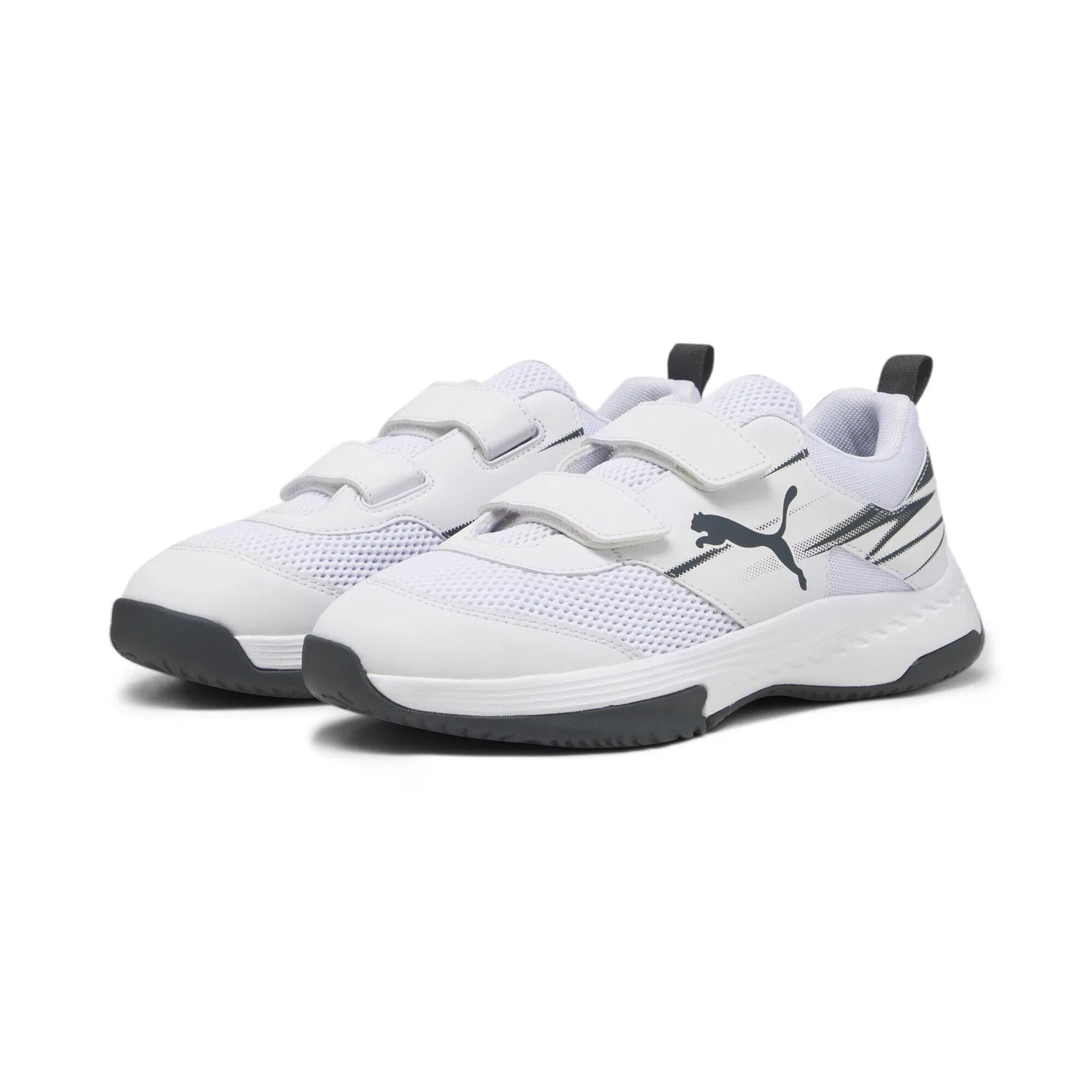 Детские спортивные кроссовки с липучкой Varion II Puma, White Shadow Gray