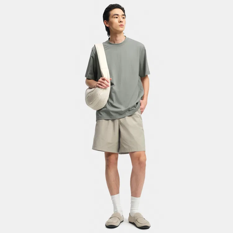 Детские шорты свободного кроя на завязке Nice Rice, Khaki — фото 4