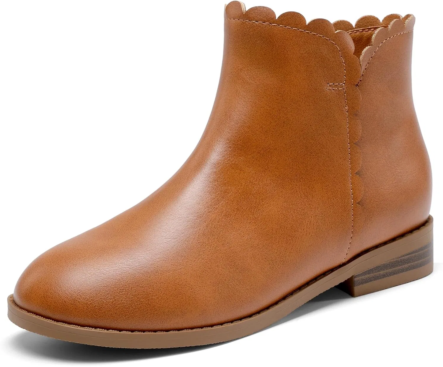 Детские ботинки для девочек с боковой молнией DREAM PAIRS, All Brown