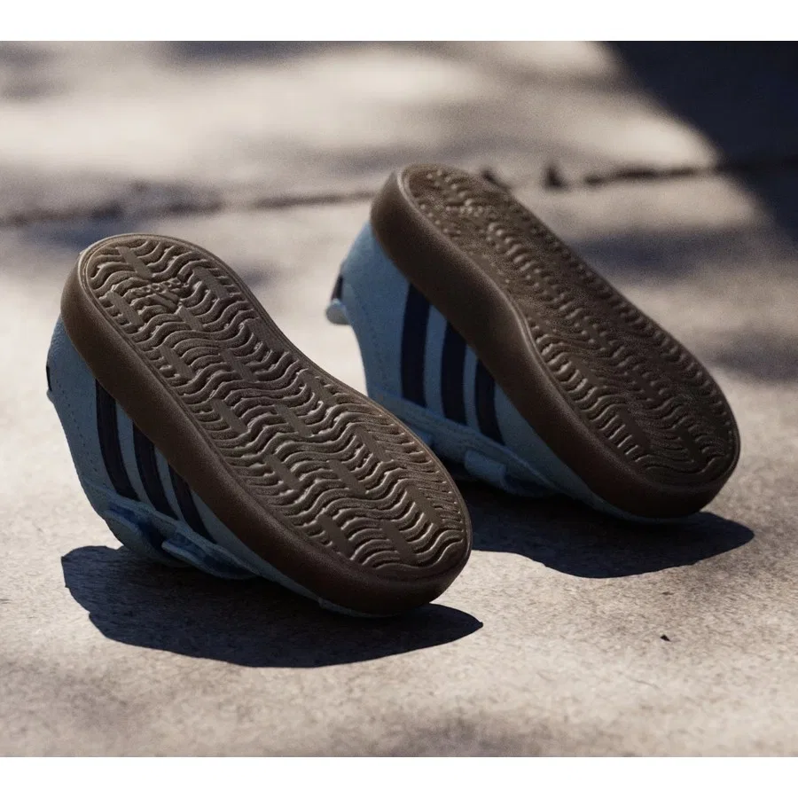 Детские кроссовки с липучками Vl Court 3.0 Cf I adidas, Светло-голубой — фото 4
