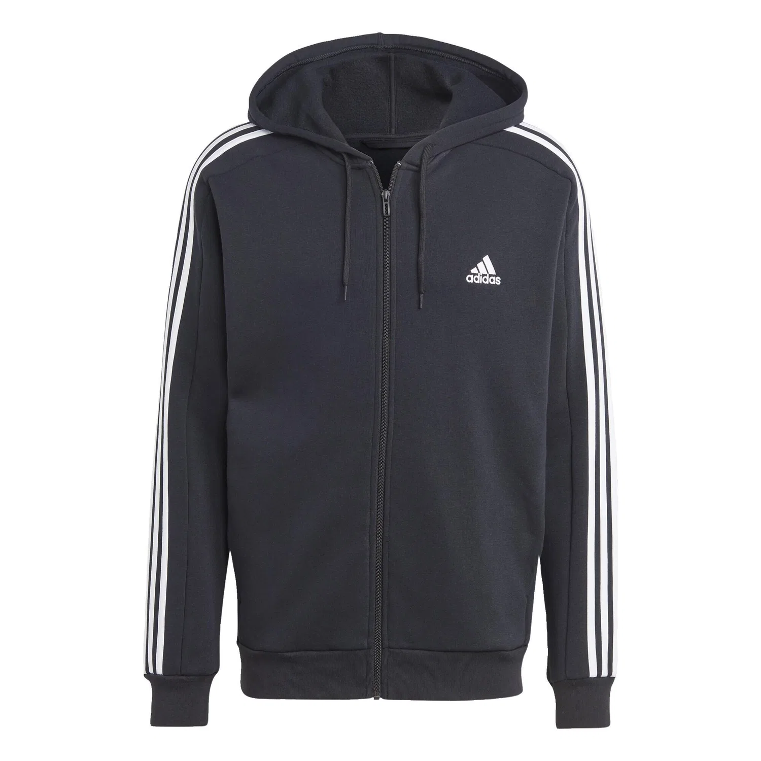 Мужское худи с длинным рукавом Essentials 3-Streifen Adidas, Schwarz — фото 2