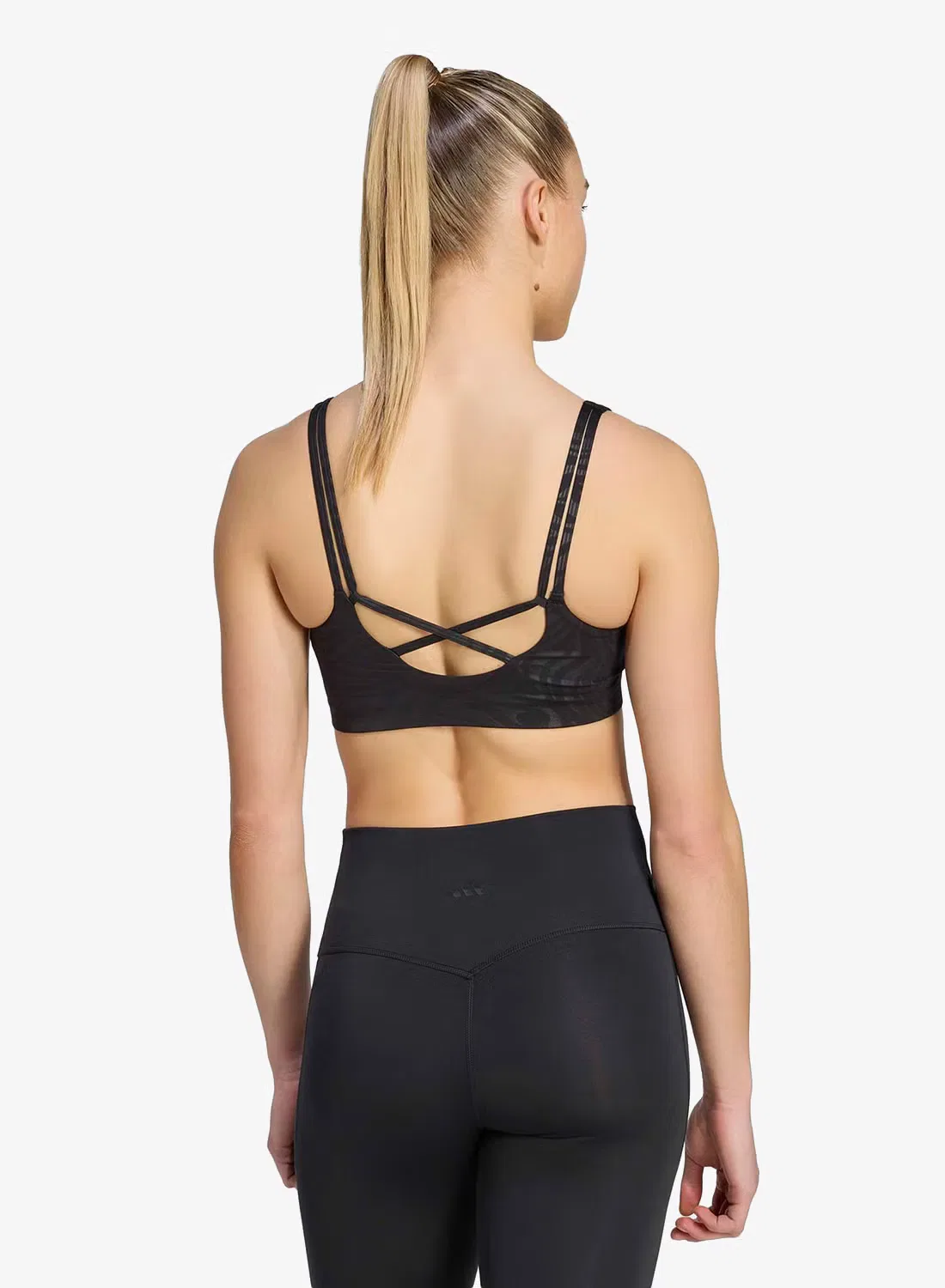 Бюстгальтер для спорта с принтом All Me Essentials Graphic Adidas, черный — фото 2