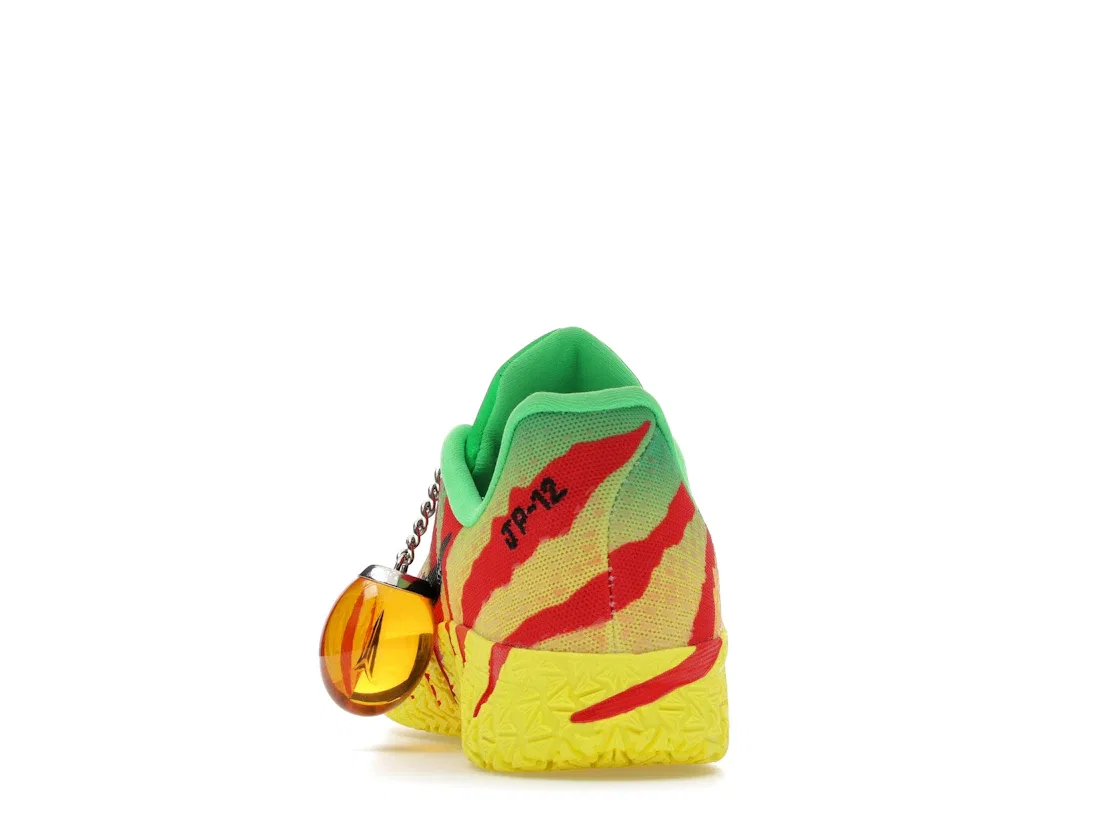 Детские кроссовки для мальчиков с принтом Nike Ja 3 Nike, Green Spark/Black/University Red/Dynamic Yellow — фото 4