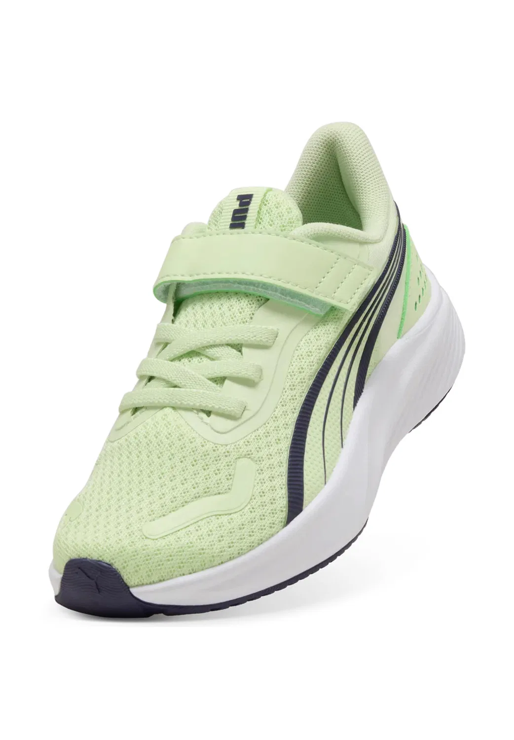 Детские кроссовки с шнуровкой и липучкой Pounce Lite Puma, Grun Konigsblau Lila — фото 4