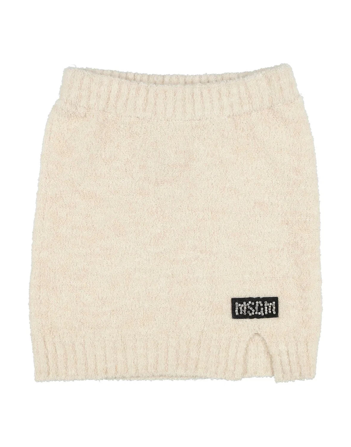 Детская юбка из букле с пайетками Msgm, айвори