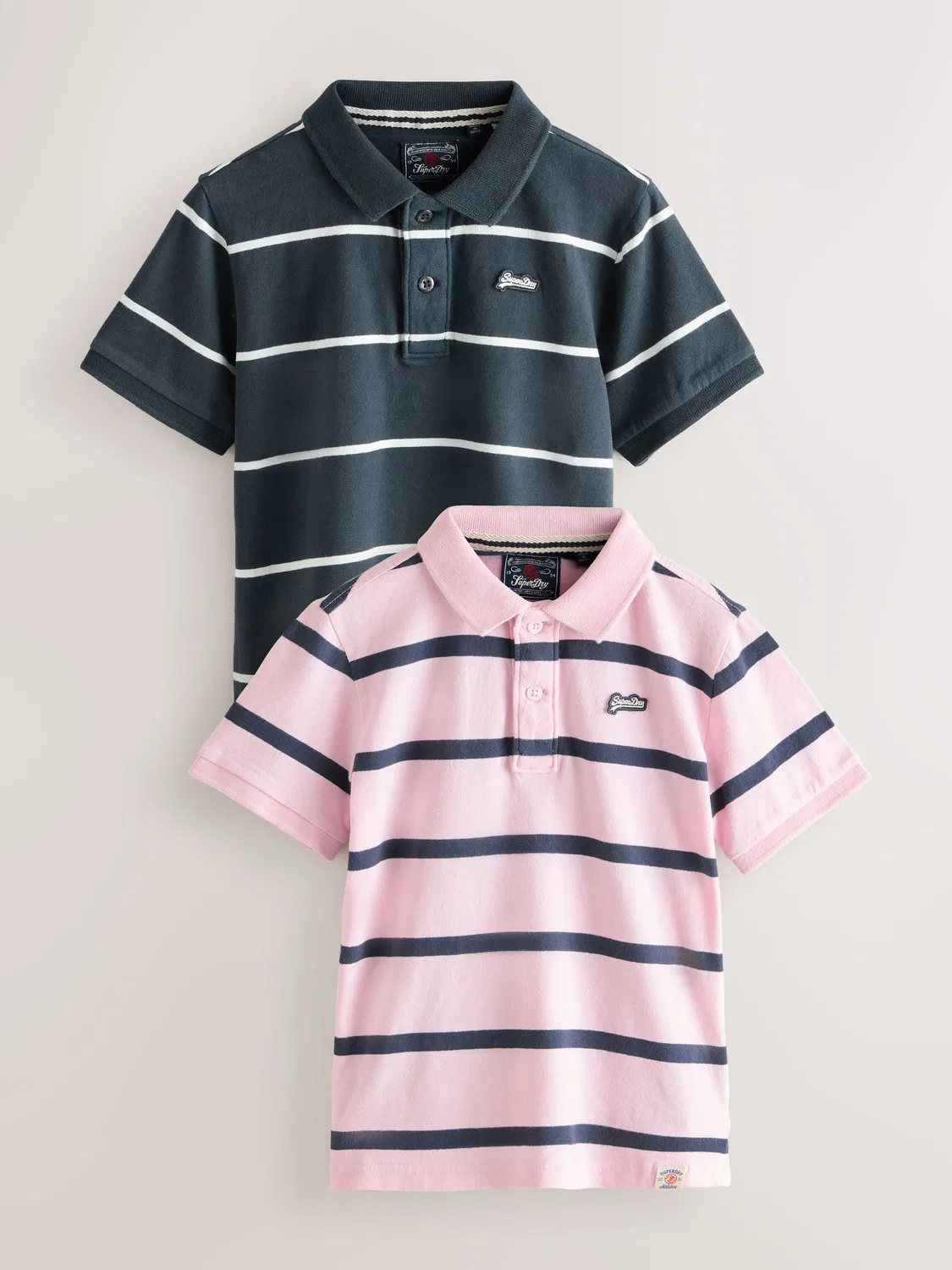 Поло 2 шт. Superdry, темно-синий/розовый