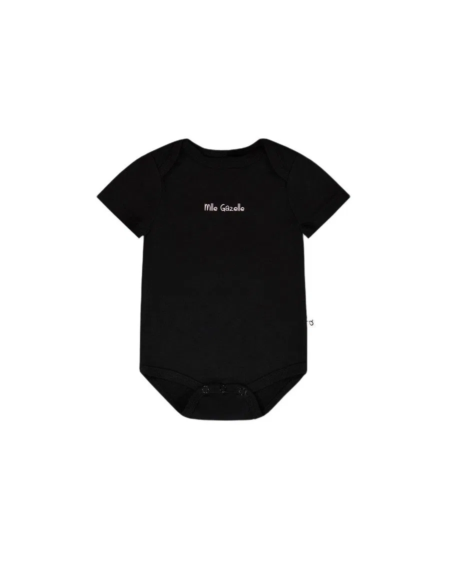Боди с коротким рукавом Savannah Whispers Deux par Deux, Black