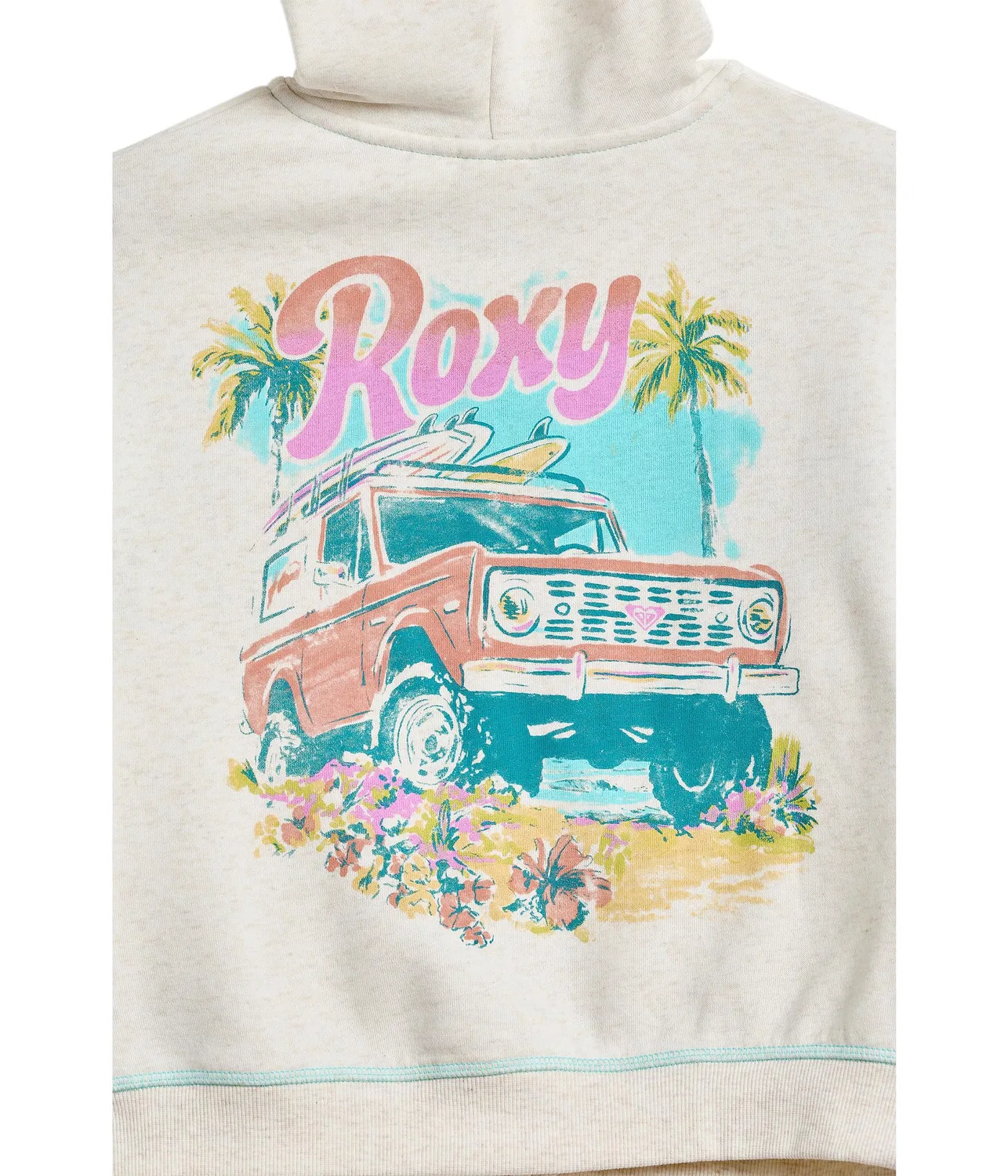 Толстовка на молнии Coastal Cruiser (для детей постарше) Roxy Kids, Oatmeal Heather — фото 3