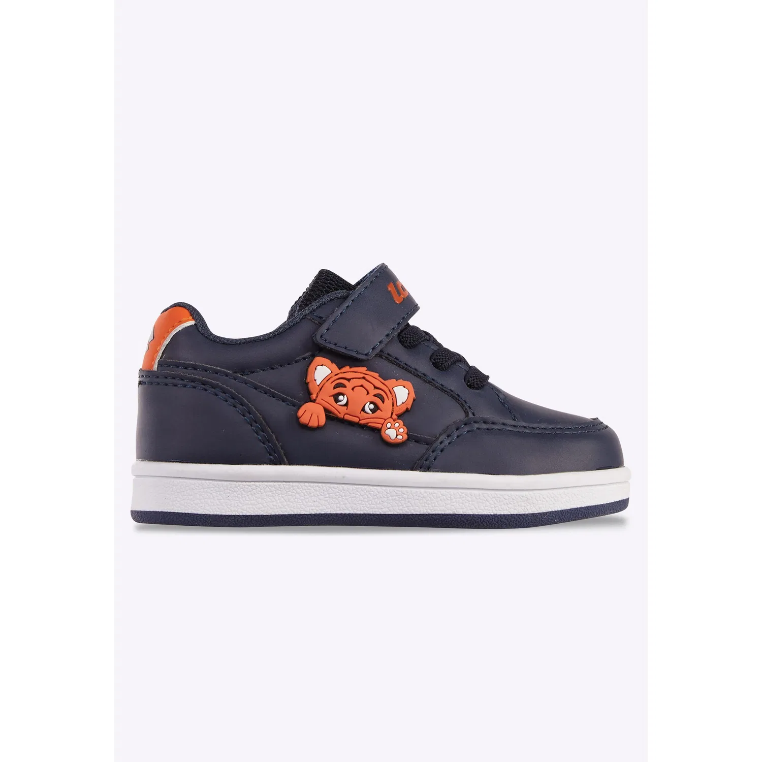 Детские кроссовки на липучке lotto, Navy/Orange