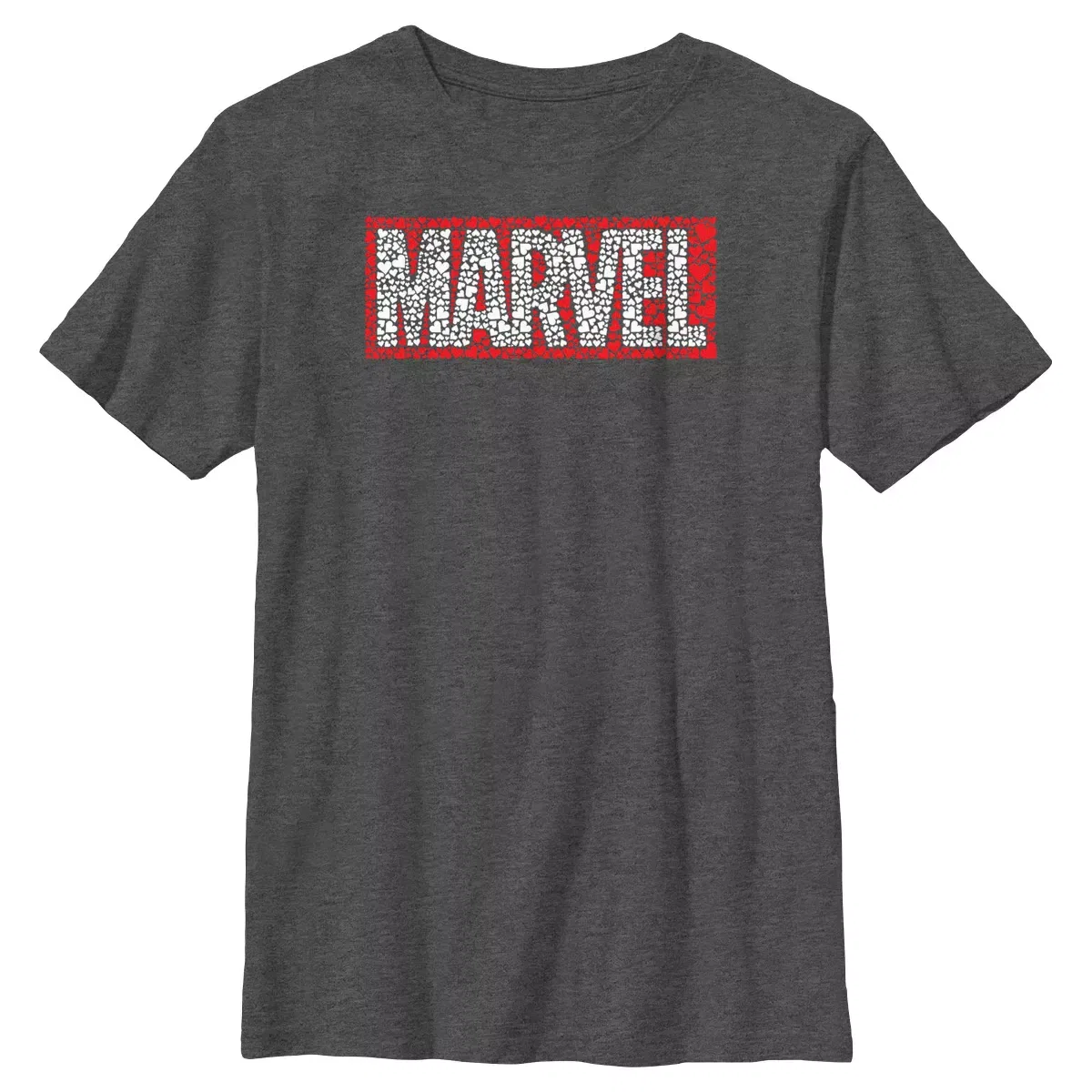 Детская футболка с принтом Marvel Heart Fill Logo, Marvel, Charcoal Heather