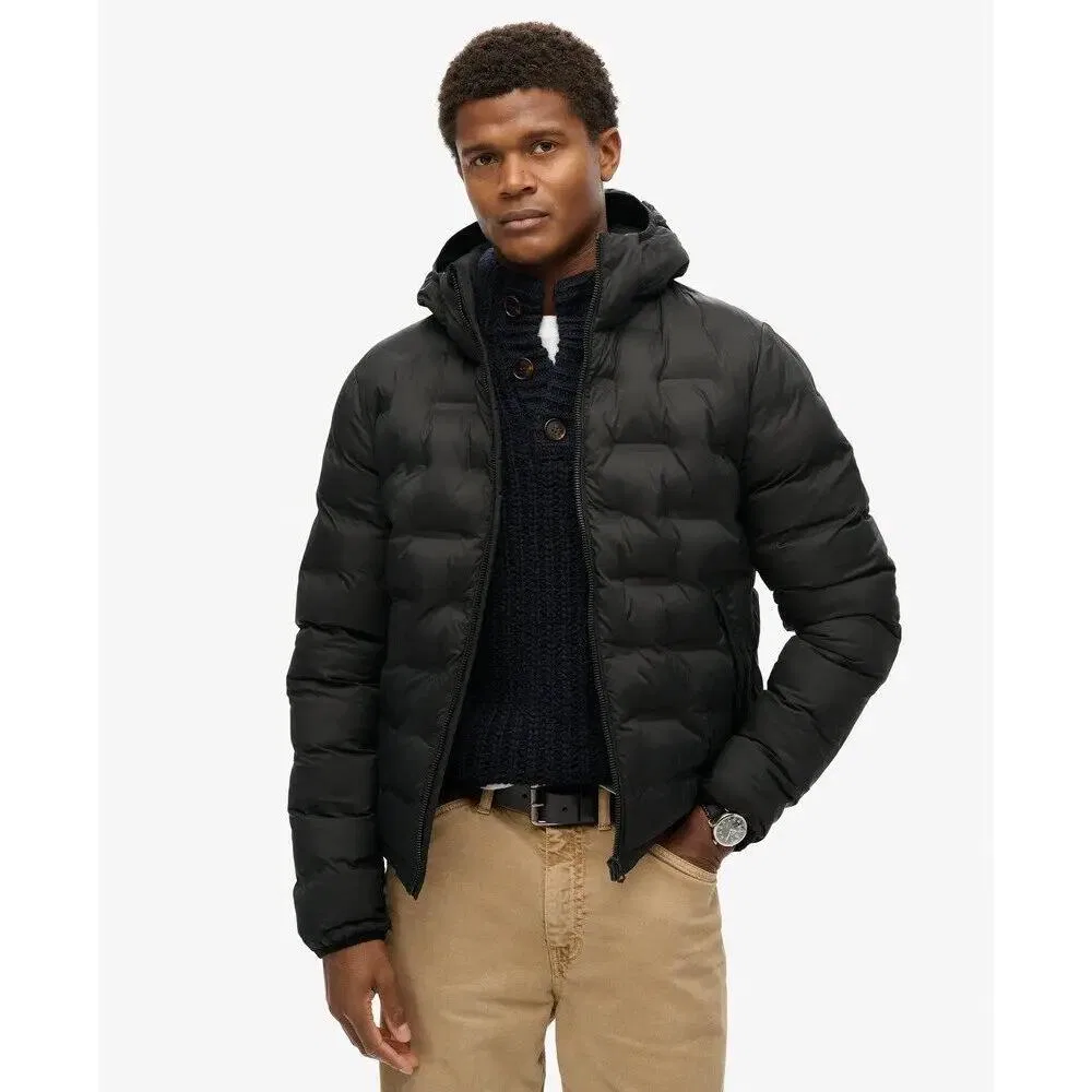 Женская утепленная парка с капюшоном Superdry, Schwarz — фото 3