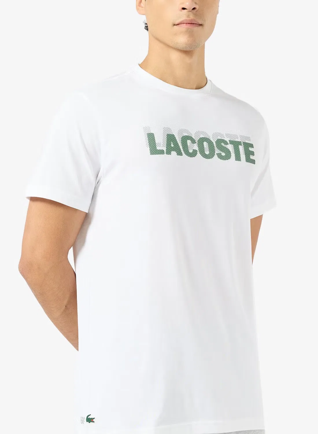 Футболка с высоким воротом Lacoste, белый — фото 3