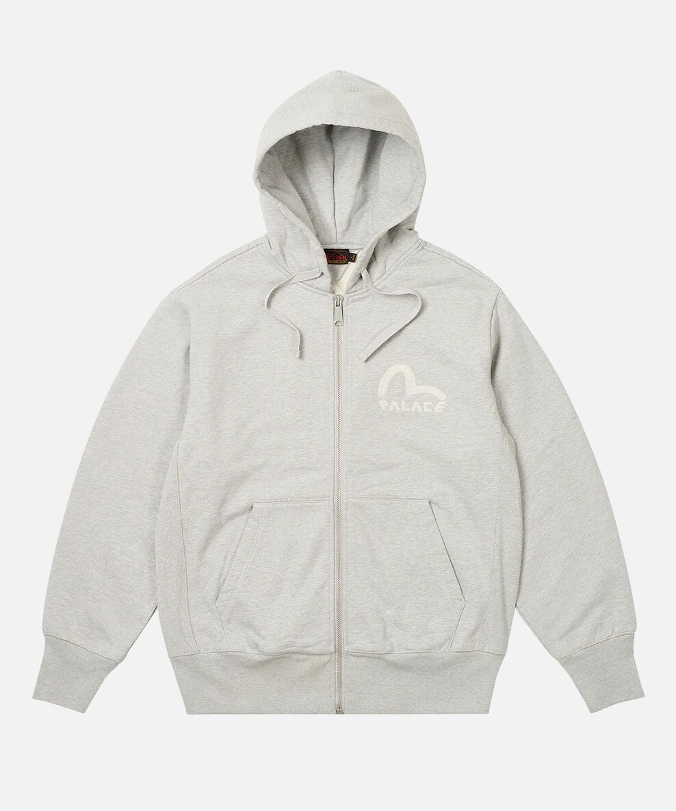 

Толстовка Palace x Evisu Zip, серый