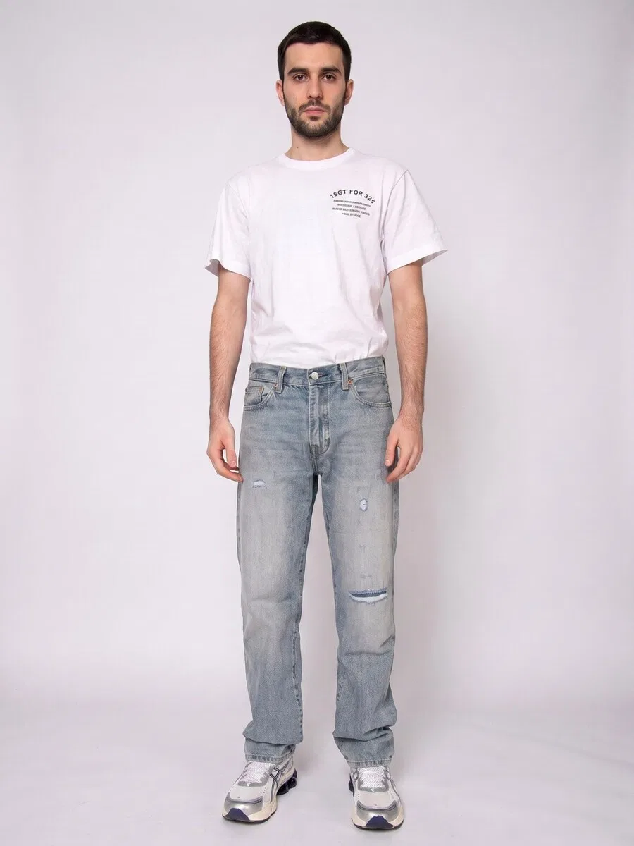 Джинсы LEVI'S Baggy Jeans '555 TENSION DESTRUCTED JEANS' синего цвета — фото 2