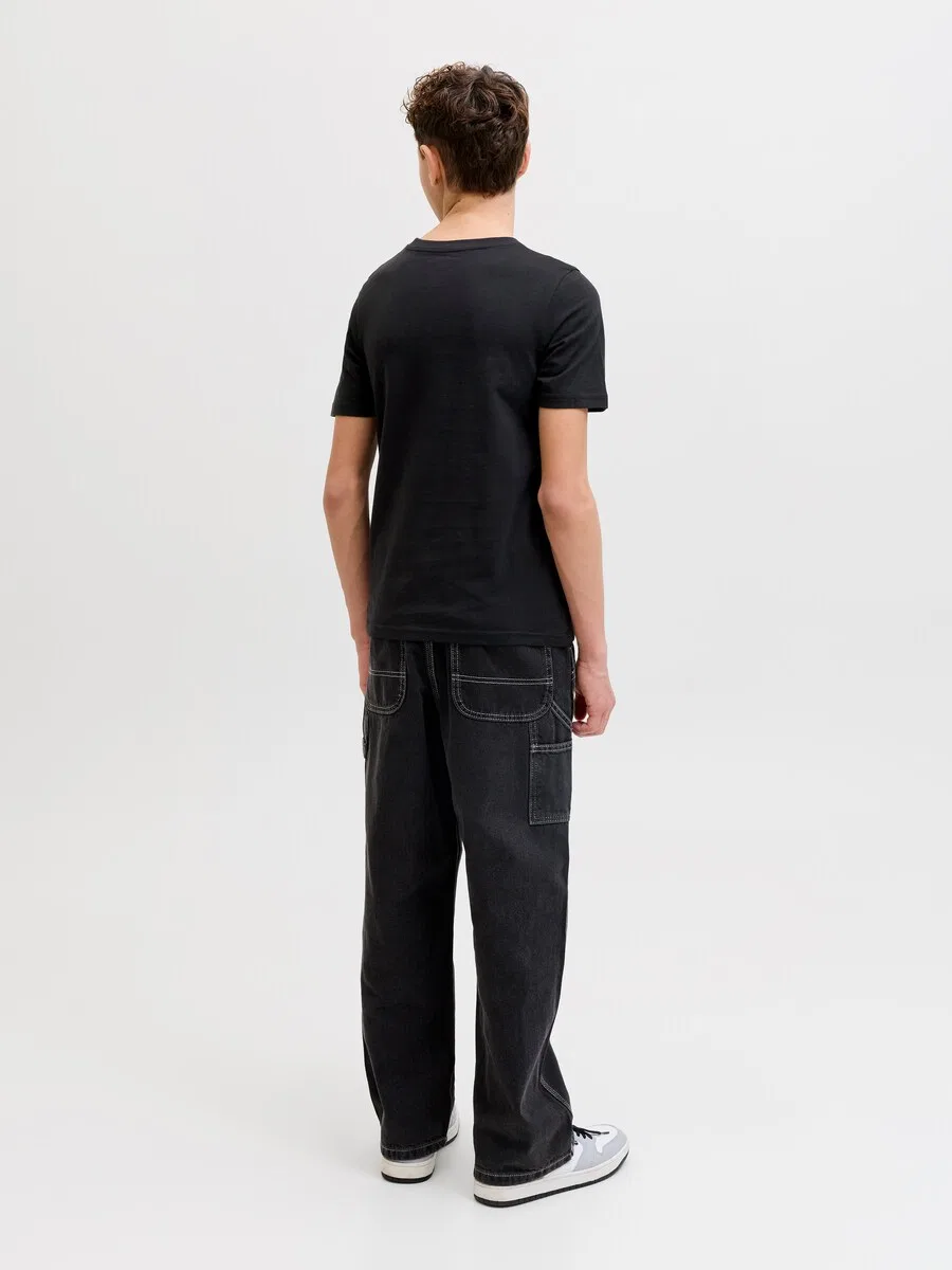 Детская футболка 'JJMUNK' черного цвета Jack & Jones Junior — фото 4
