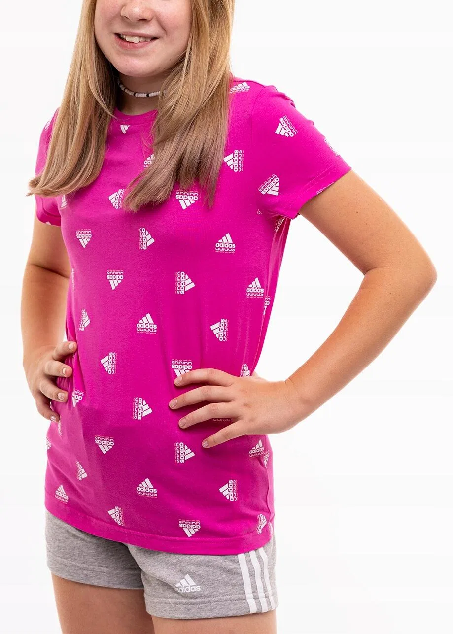 Детская футболка с принтом Brand Love Print Adidas, Rosa