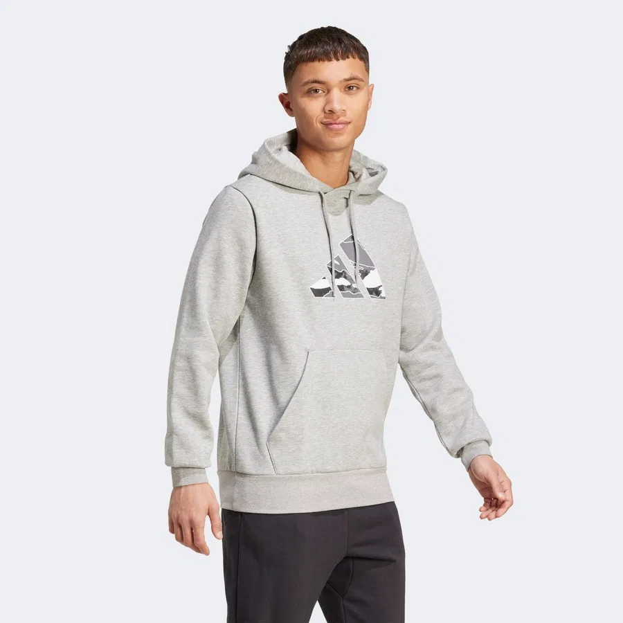 Худи с капюшоном и принтом камуфляж Sportswear Camo Graphic adidas, Серый — фото 2