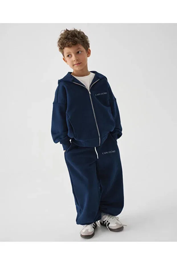 Детский спортивный костюм из хлопка Babili, Navy Blue — фото 2