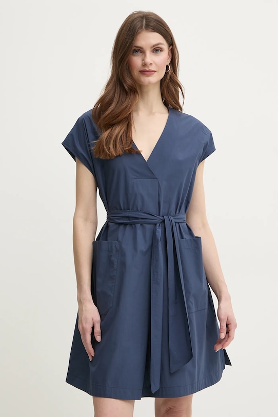

Хлопковое платье Weekend Max Mara, темно-синий
