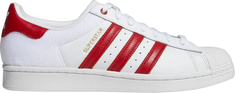 

Кроссовки Adidas Superstar 'Velcro Patches - White Scarlet', красный