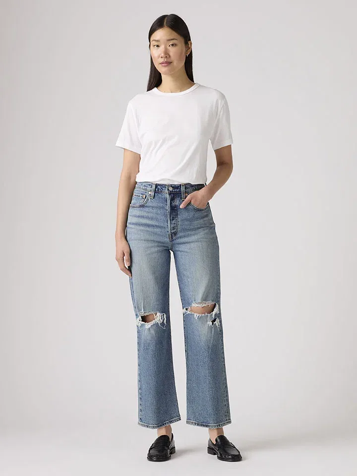 Джинсы Mom fit прямые Levi's, Light Blue