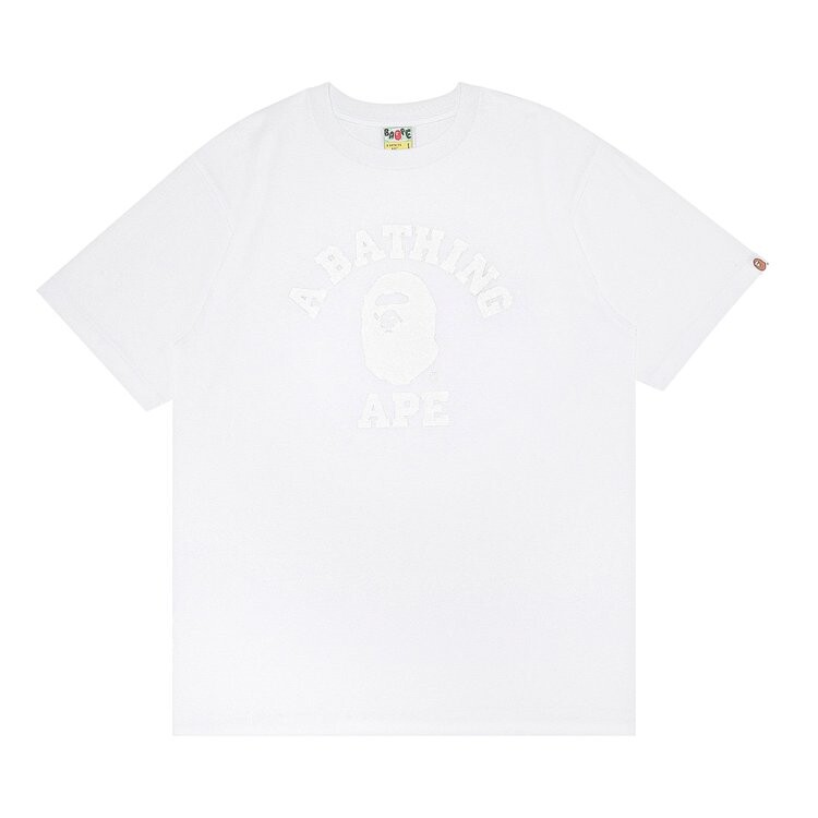 

Футболка GOAT Exclusive BAPE College Tee In White, белый