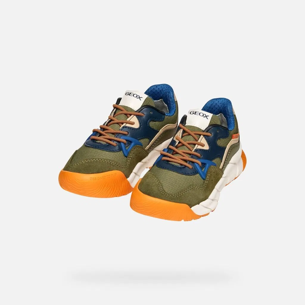 Детские кроссовки J Flexyper Pro Boy Geox, Olivgrun Orange — фото 3