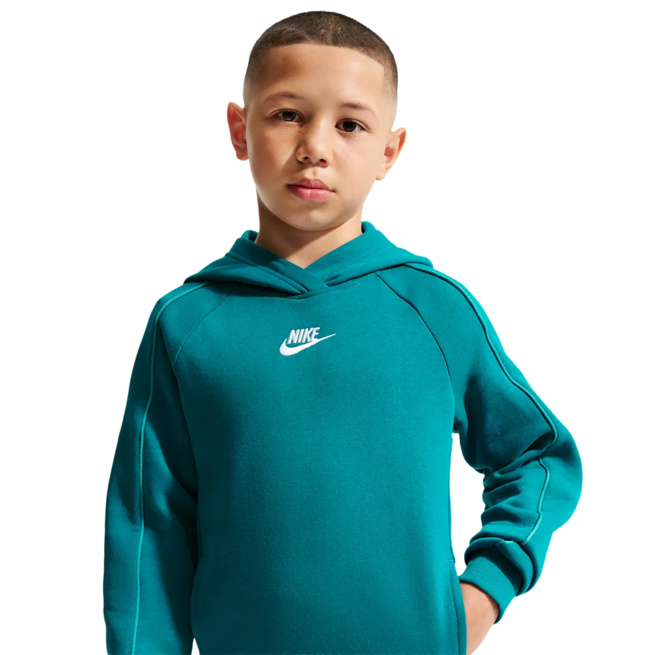 Детский спортивный комплект из футера с капюшоном NSW Club Fleece Nike, Bright Spruce Bright Spruce Energy — фото 3