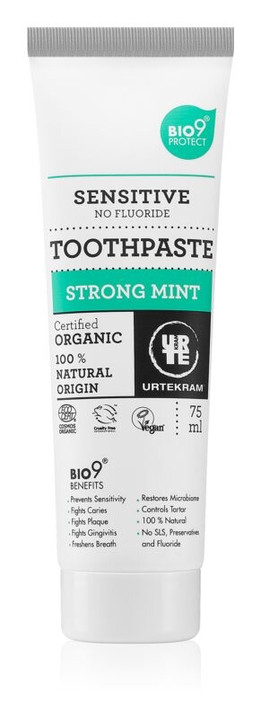 

Отбеливающая зубная паста для чувствительных зубов Urtekram Strong Mint