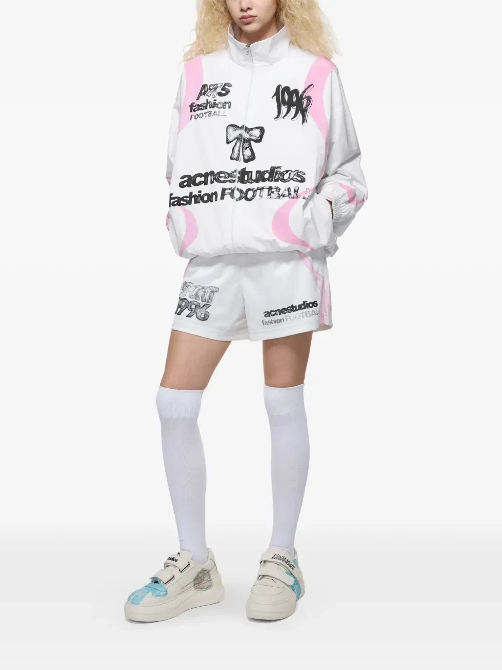 Техническая куртка с логотипом Acne Studios, белый — фото 3