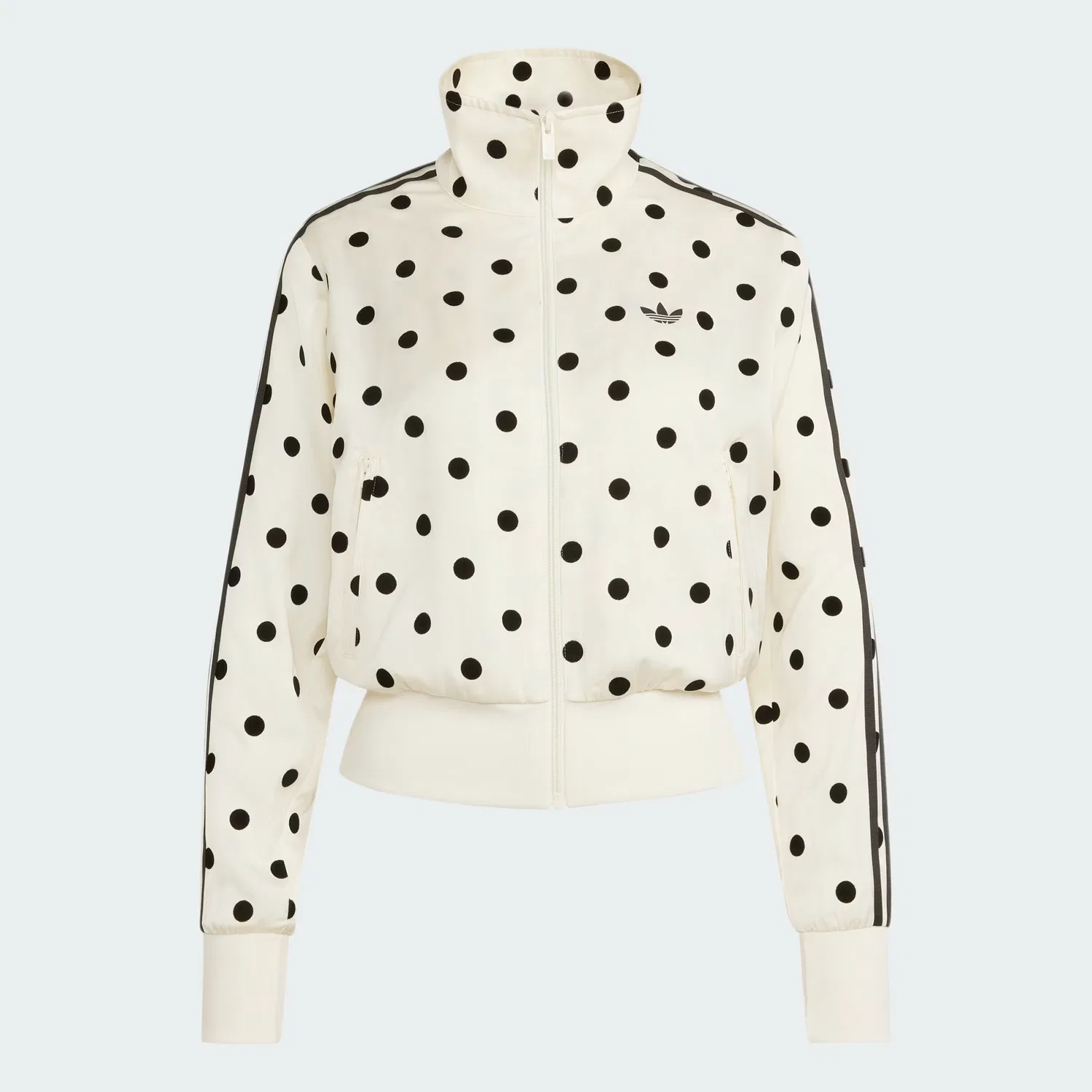 Женская олимпийка в горошек SATIN POLKA DOTS TT Adidas Originals, молочно-белый — фото 4