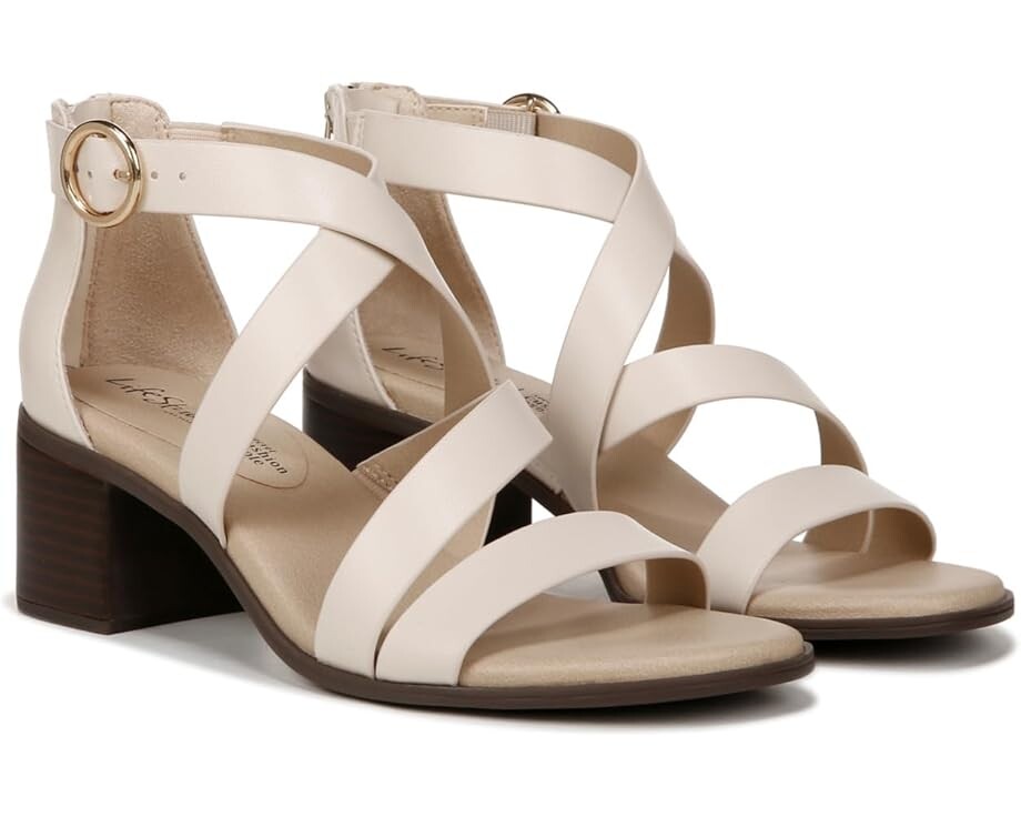 

Туфли LifeStride Heritage Strappy Block Heel Dress Sandals, кремовый