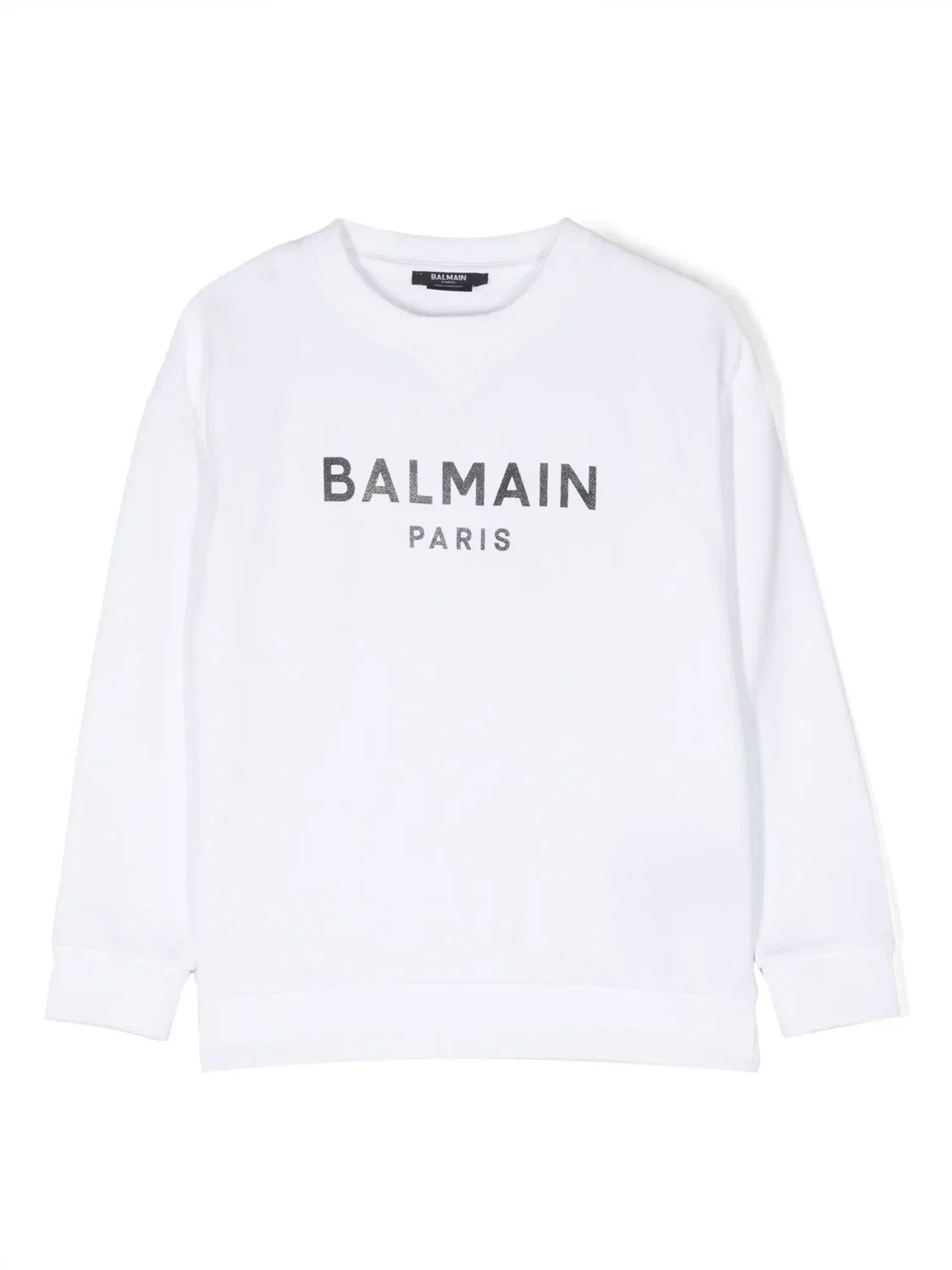 Хлопковый свитшот с логотипом Balmain, белый