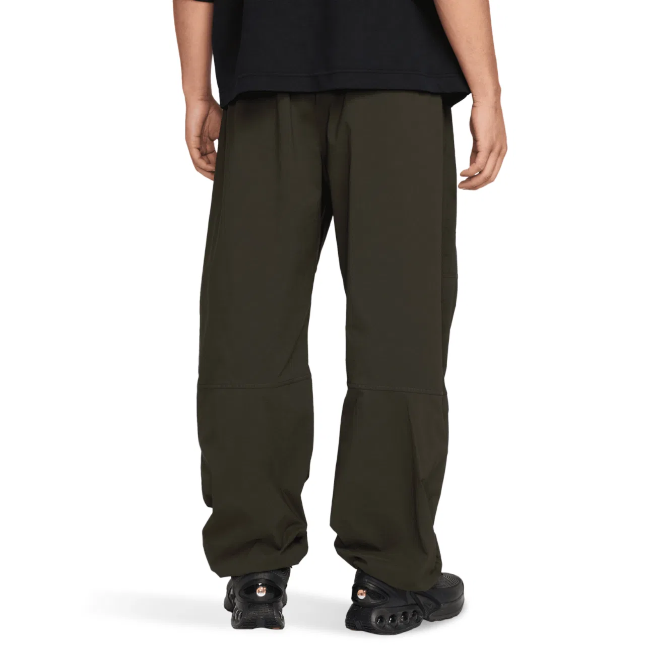 Мужские штаны свободного кроя с широкими штанинами Nike Tech Woven Pants OS, Sequoia/Black — фото 2