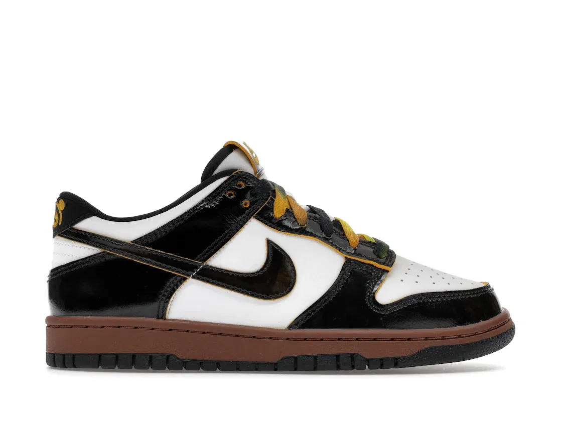 Детские кроссовки Lifestyle Nike Dunk Low SE, White/Black/Fauna Brown/Bright Citron