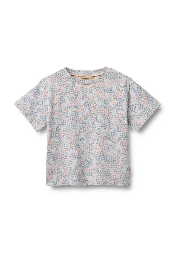 Футболки, комплект 2 шт, хлопок 95%, Ella 2 pack, Wheat, Powder Blue Flowers, голубой — фото 3