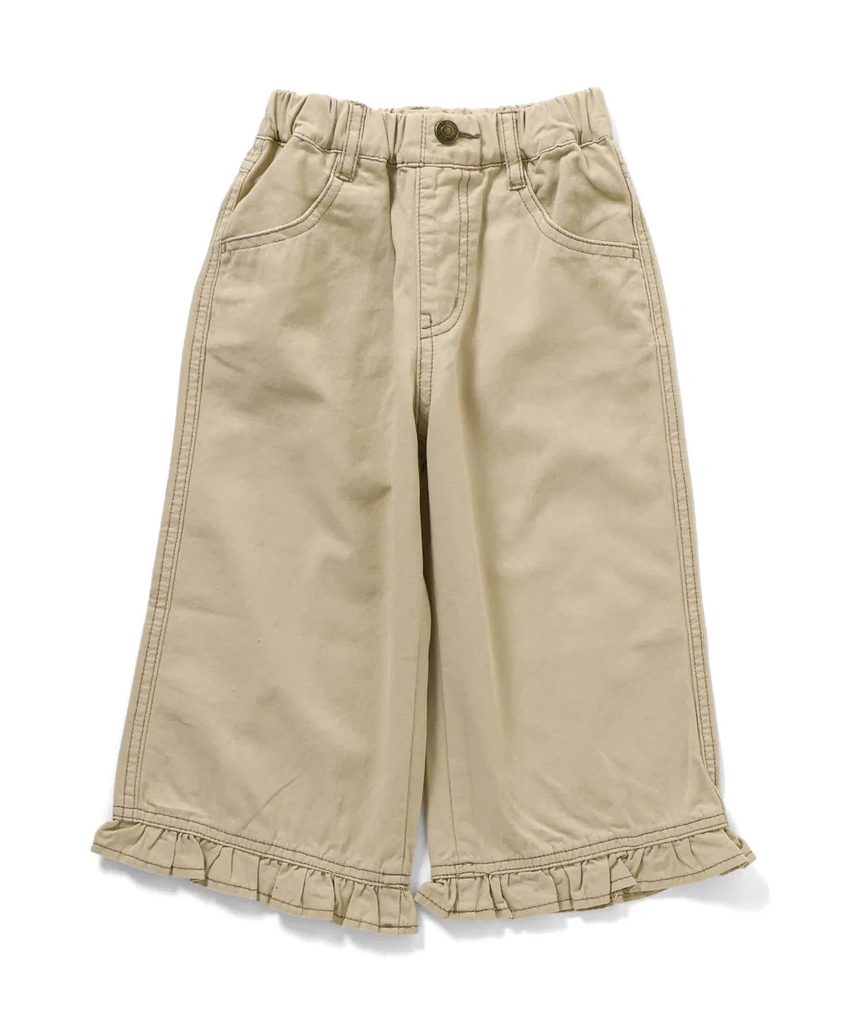 Детские брюки свободного кроя с рюшами Seraph, Beige