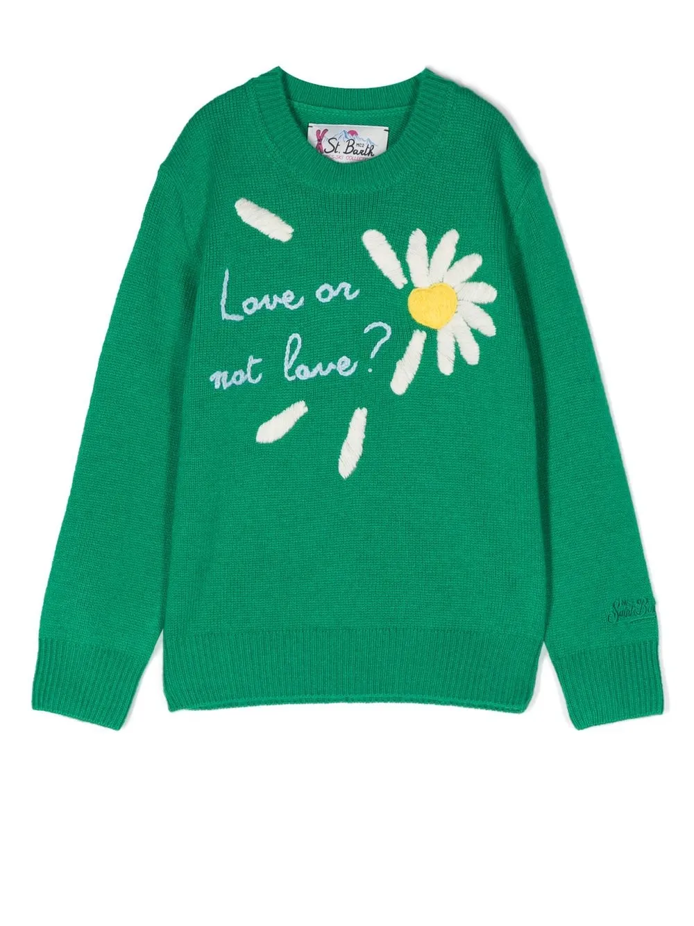 

Джемпер с вышивкой MC2 Saint Barth Kids, зеленый